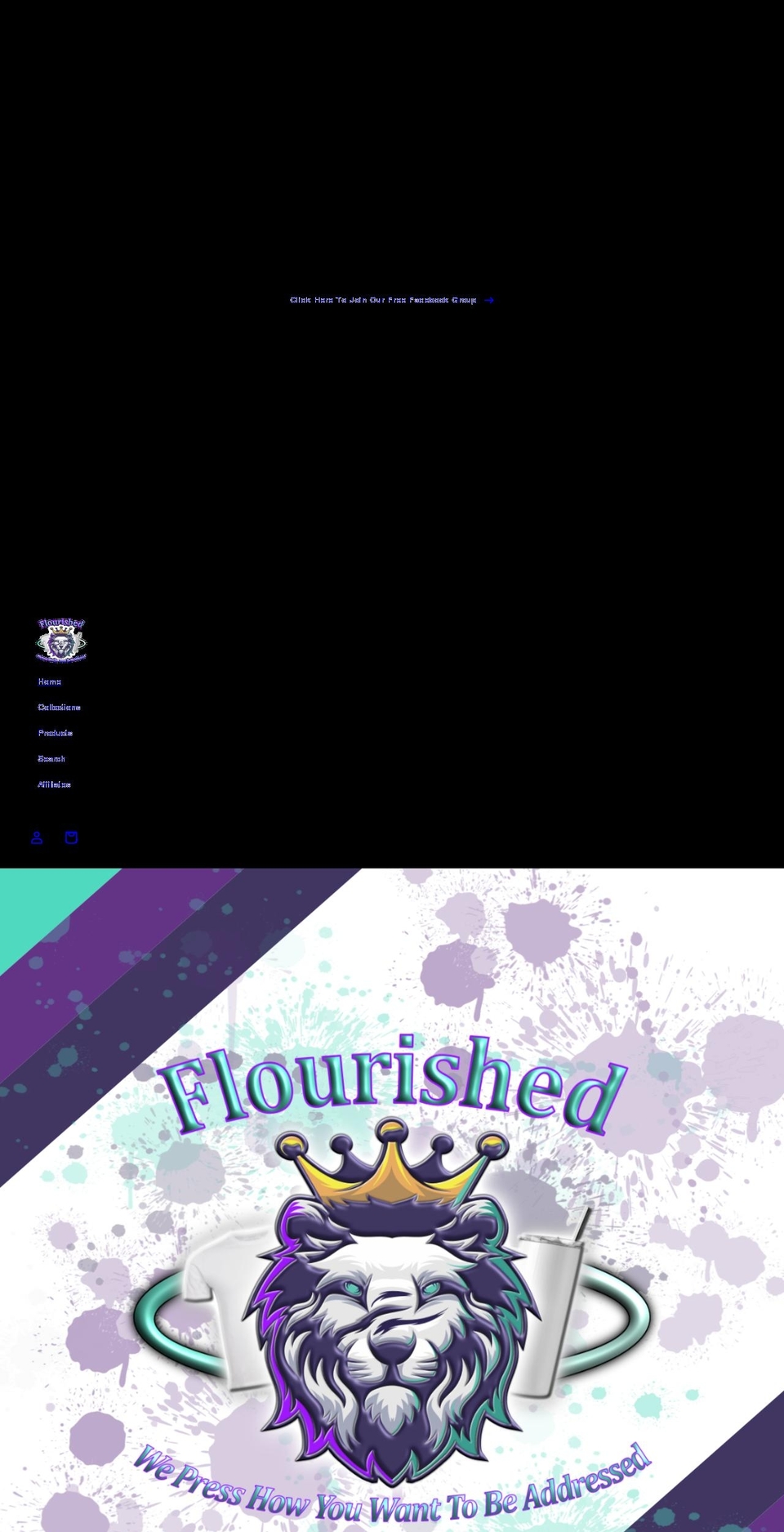 flourishedcustoms.com shopify website screenshot
