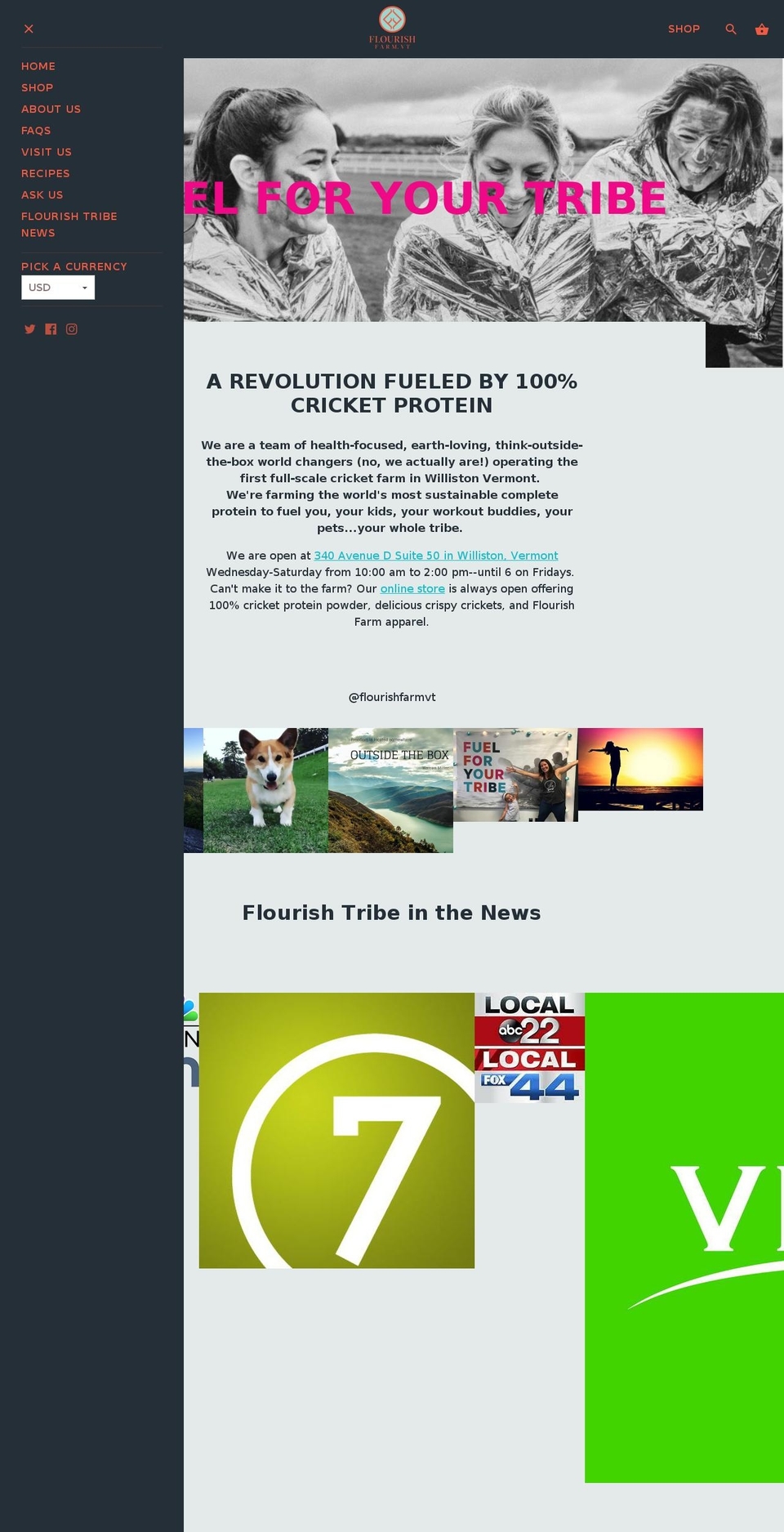 flourishfarm.com — Shopify storefront screenshot