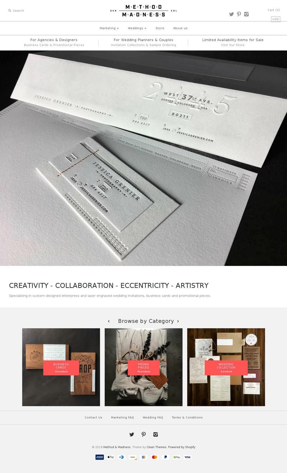 flourishletterpress.com shopify website screenshot