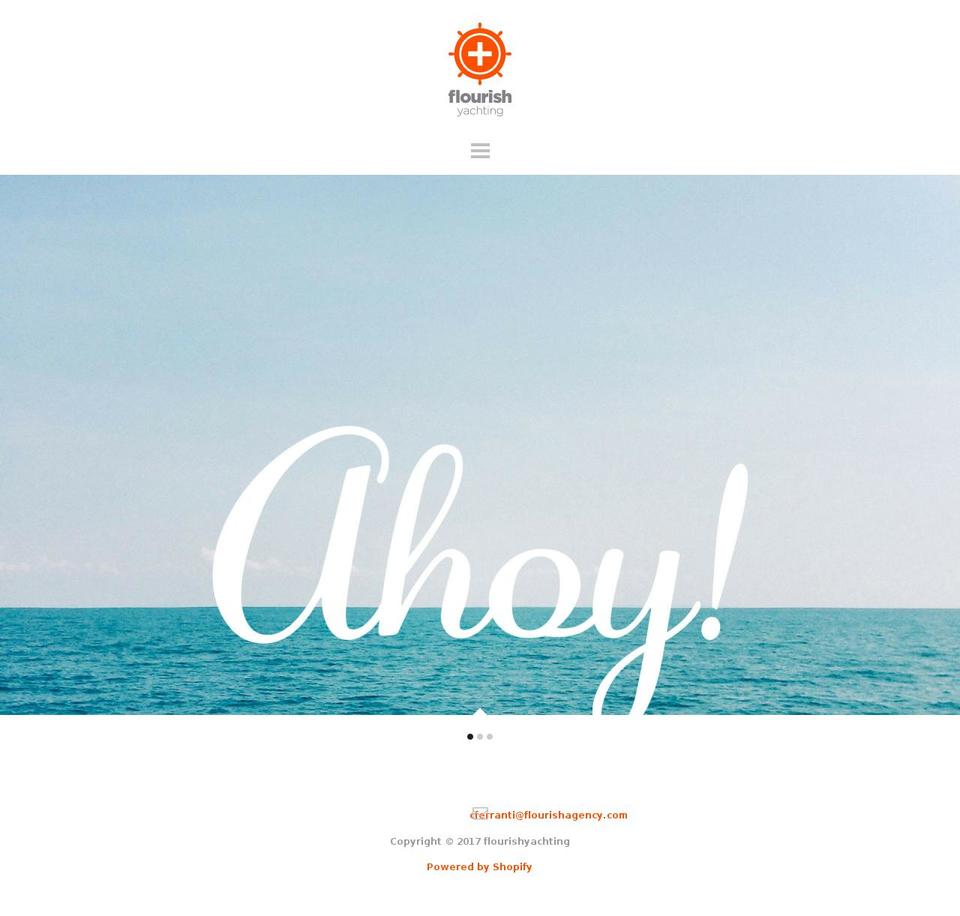 flourishyachting.com shopify website screenshot