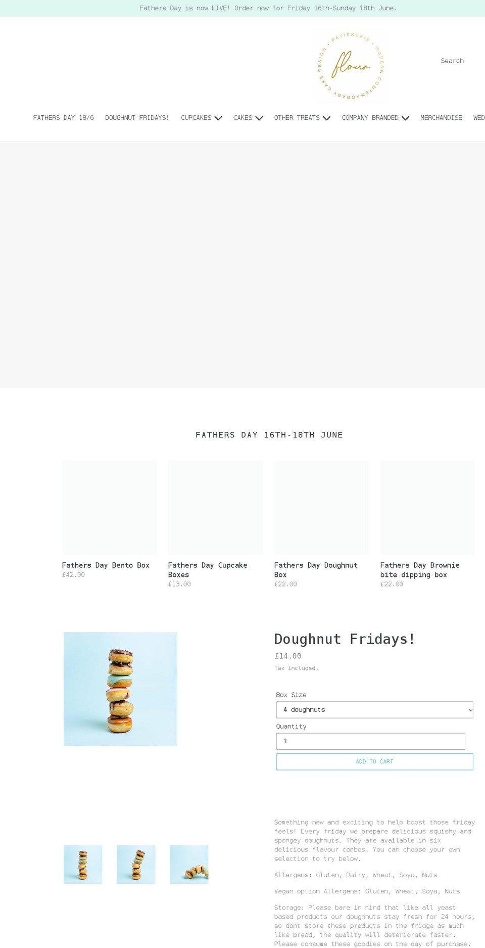 flourpatisserie.co.uk shopify website screenshot