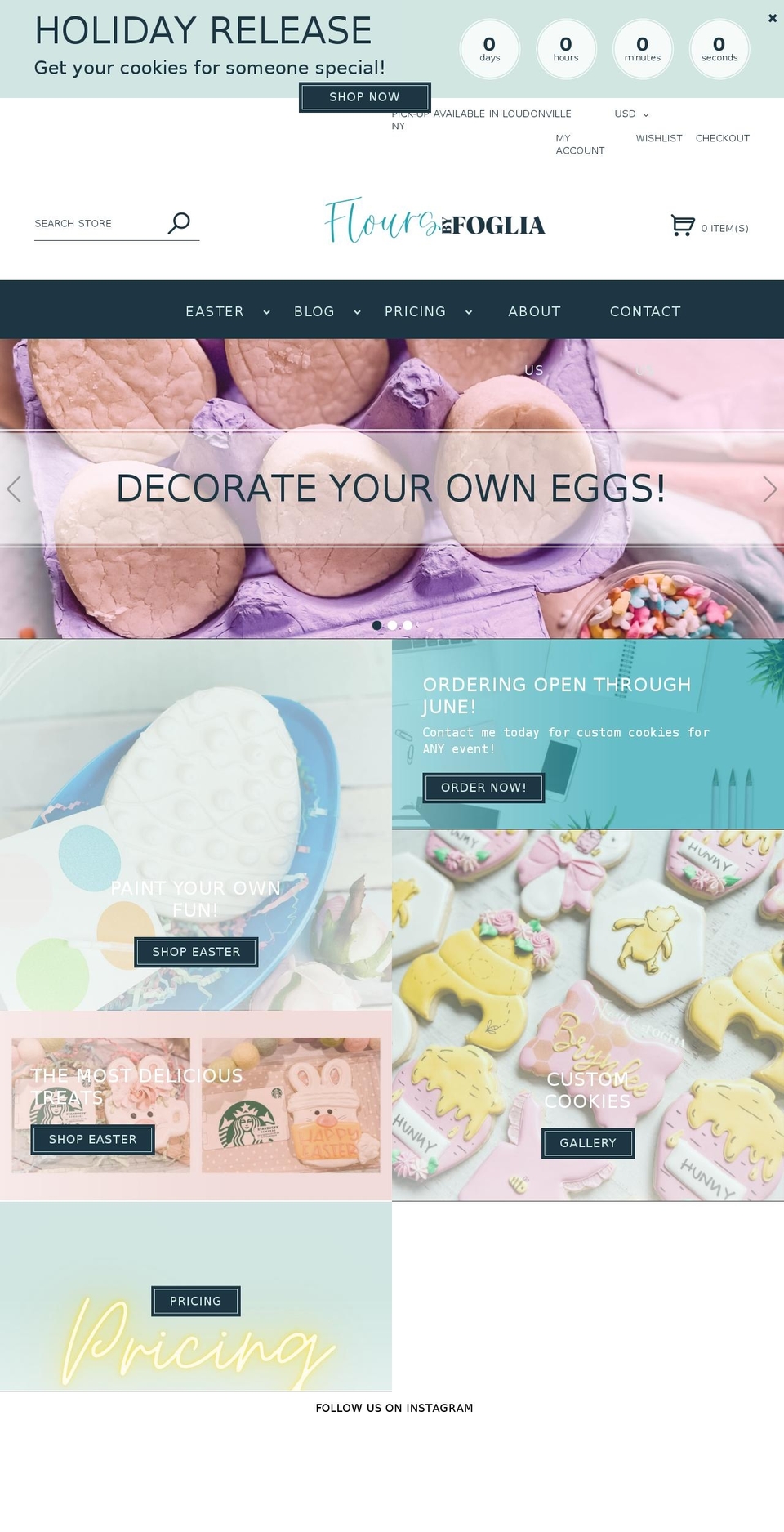 floursbyfoglia.com shopify website screenshot