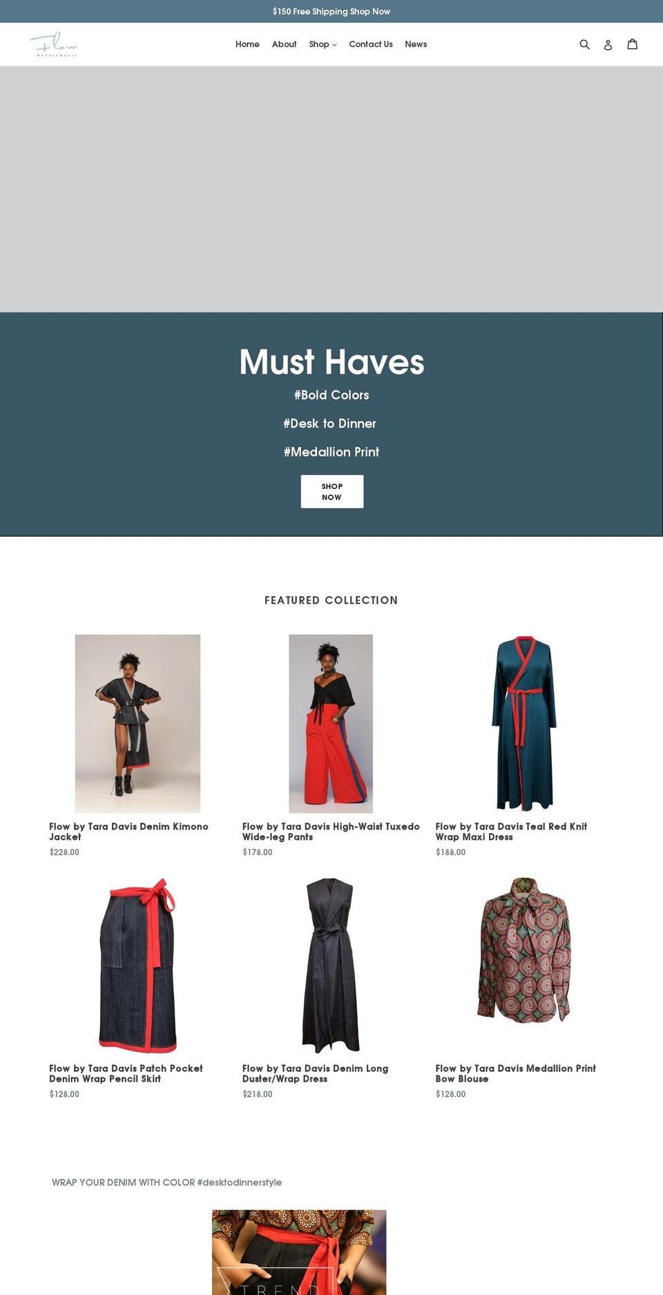 flowbytaradavis.com shopify website screenshot