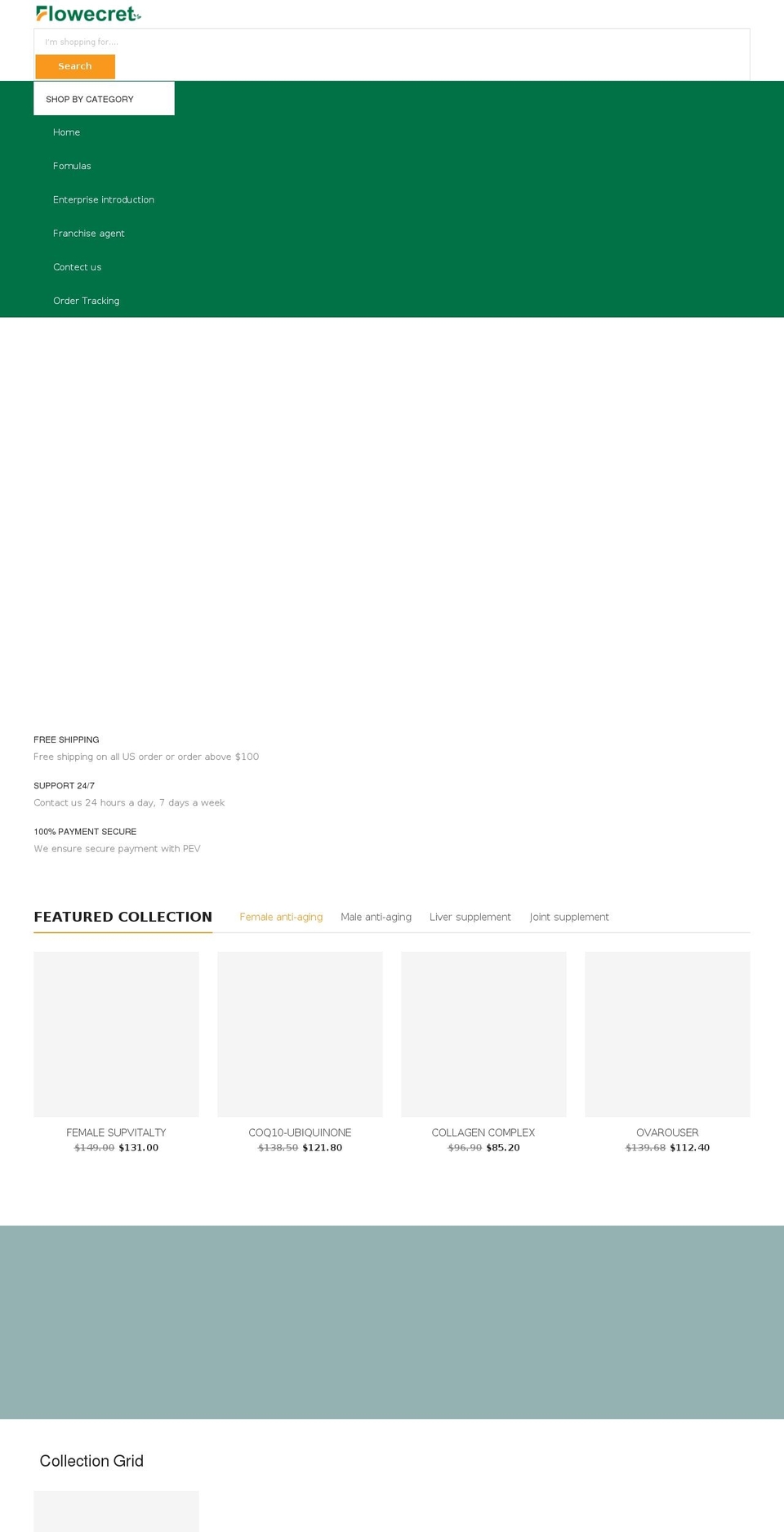 flowecret.com shopify website screenshot