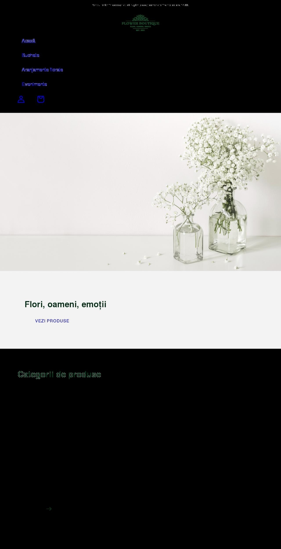 flower-boutique.ro shopify website screenshot