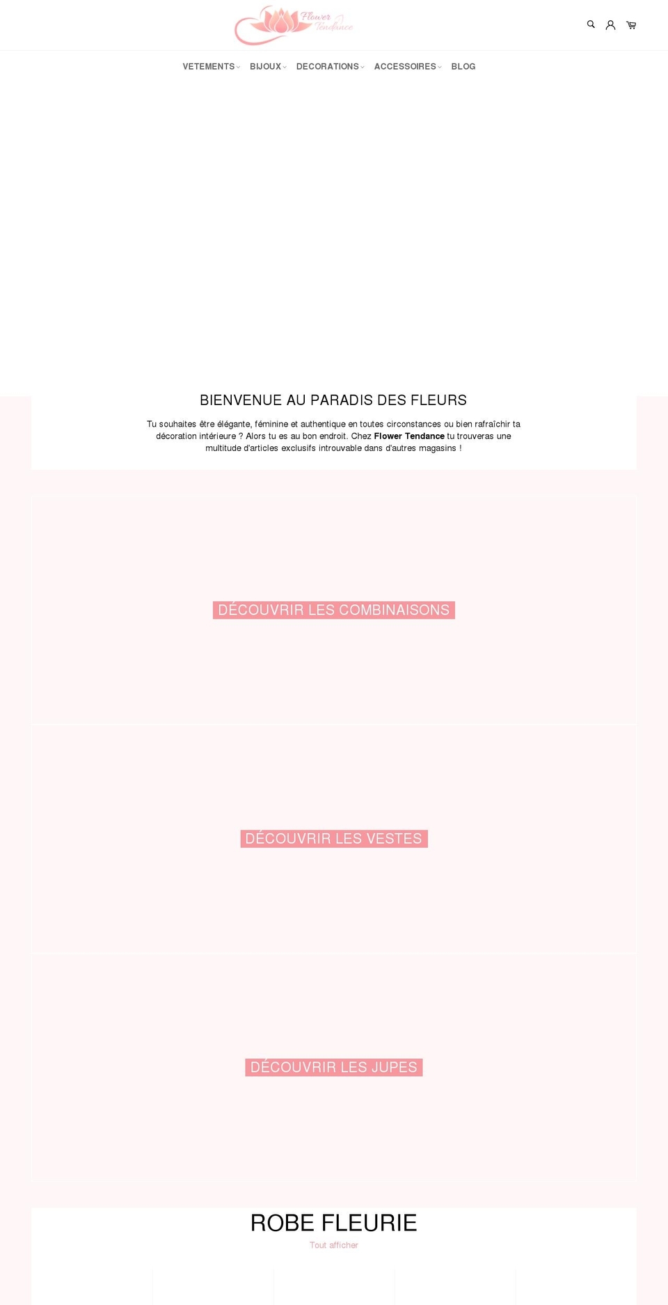 flower-tendance.com shopify website screenshot