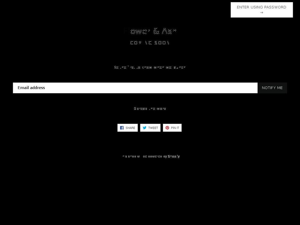 flowerandash.com — Shopify storefront screenshot