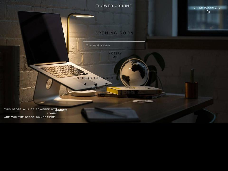 flowerandshine.com shopify website screenshot