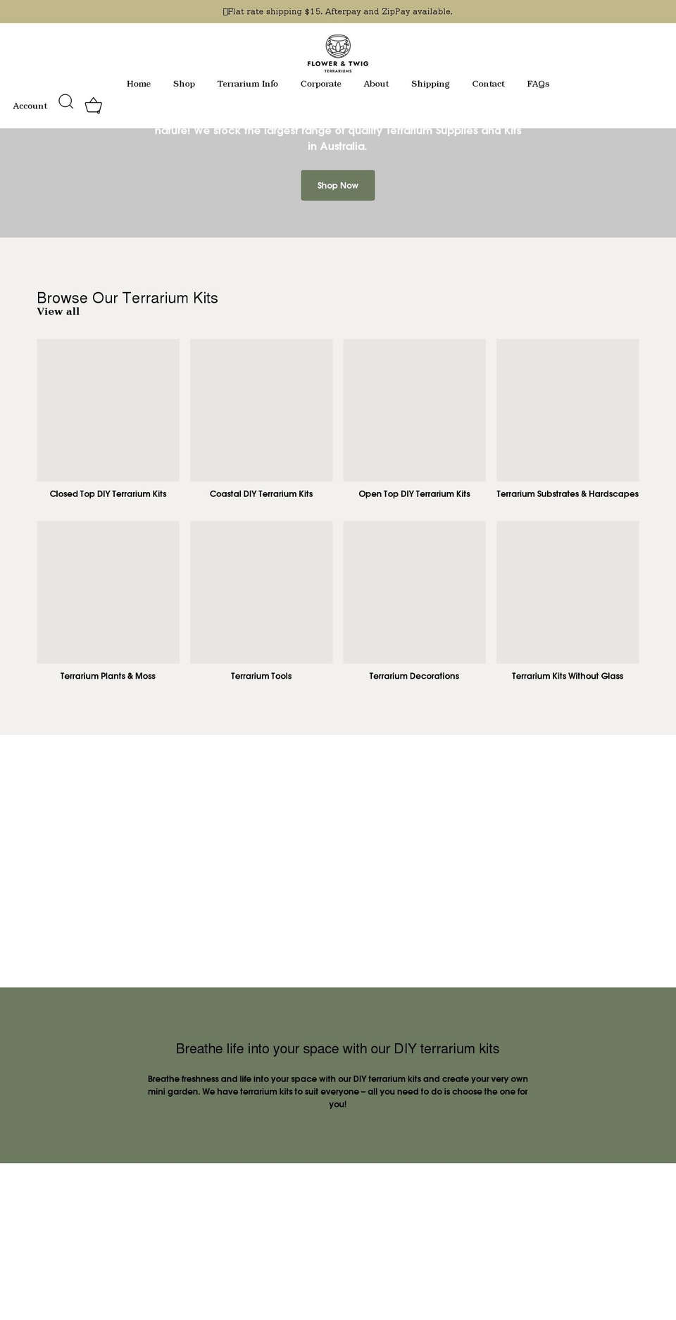 flowerandtwignursery.com.au shopify website screenshot