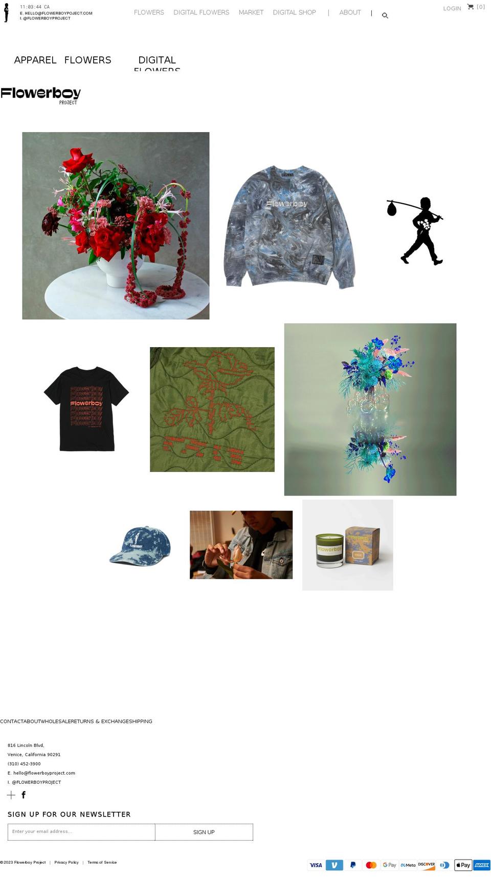 flowerboyproject.com shopify website screenshot