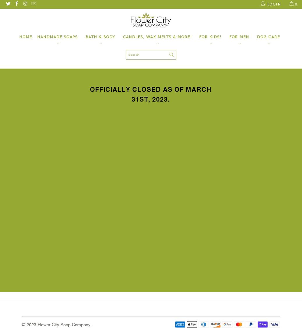flowercitysoaps.com — Shopify storefront screenshot
