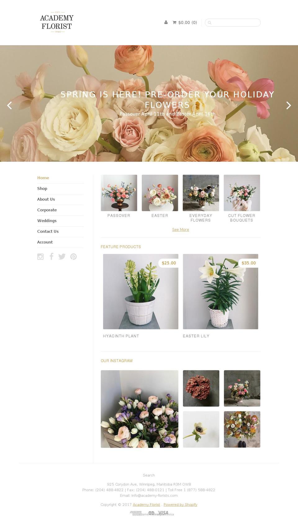 Sugar Shopify theme site example flowerdeliveryinwinnipeg.com