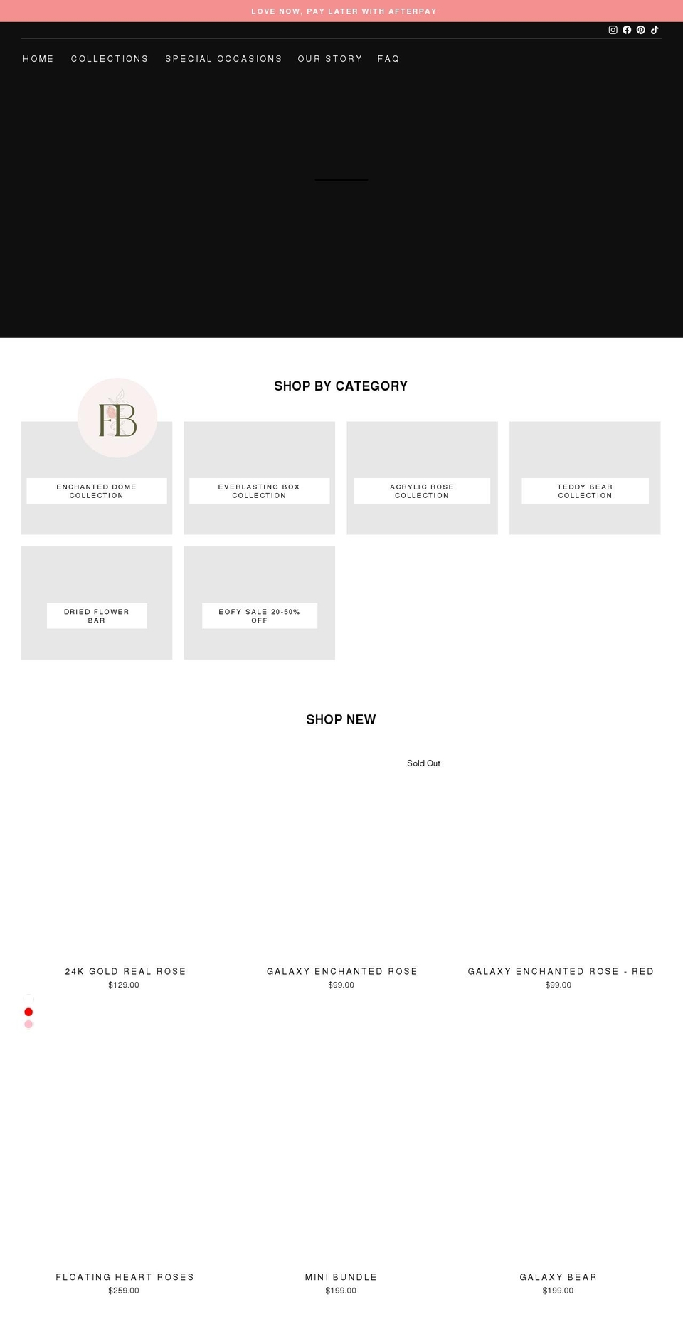 flowerinabox.com.au shopify website screenshot