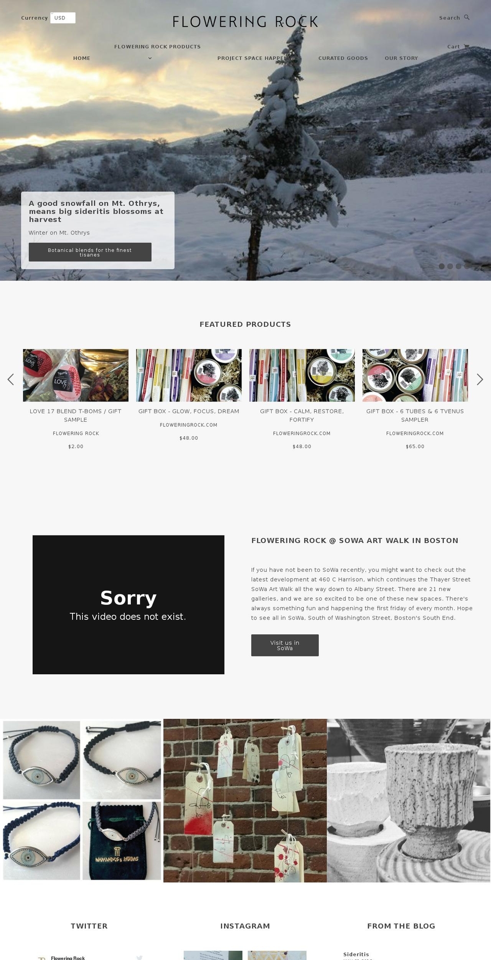 floweringrock.com shopify website screenshot