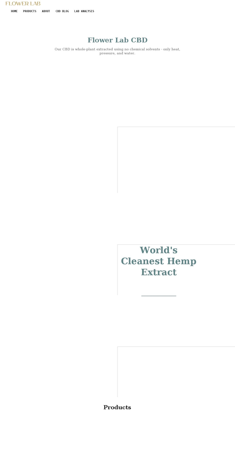 flowerlabcbd.com shopify website screenshot