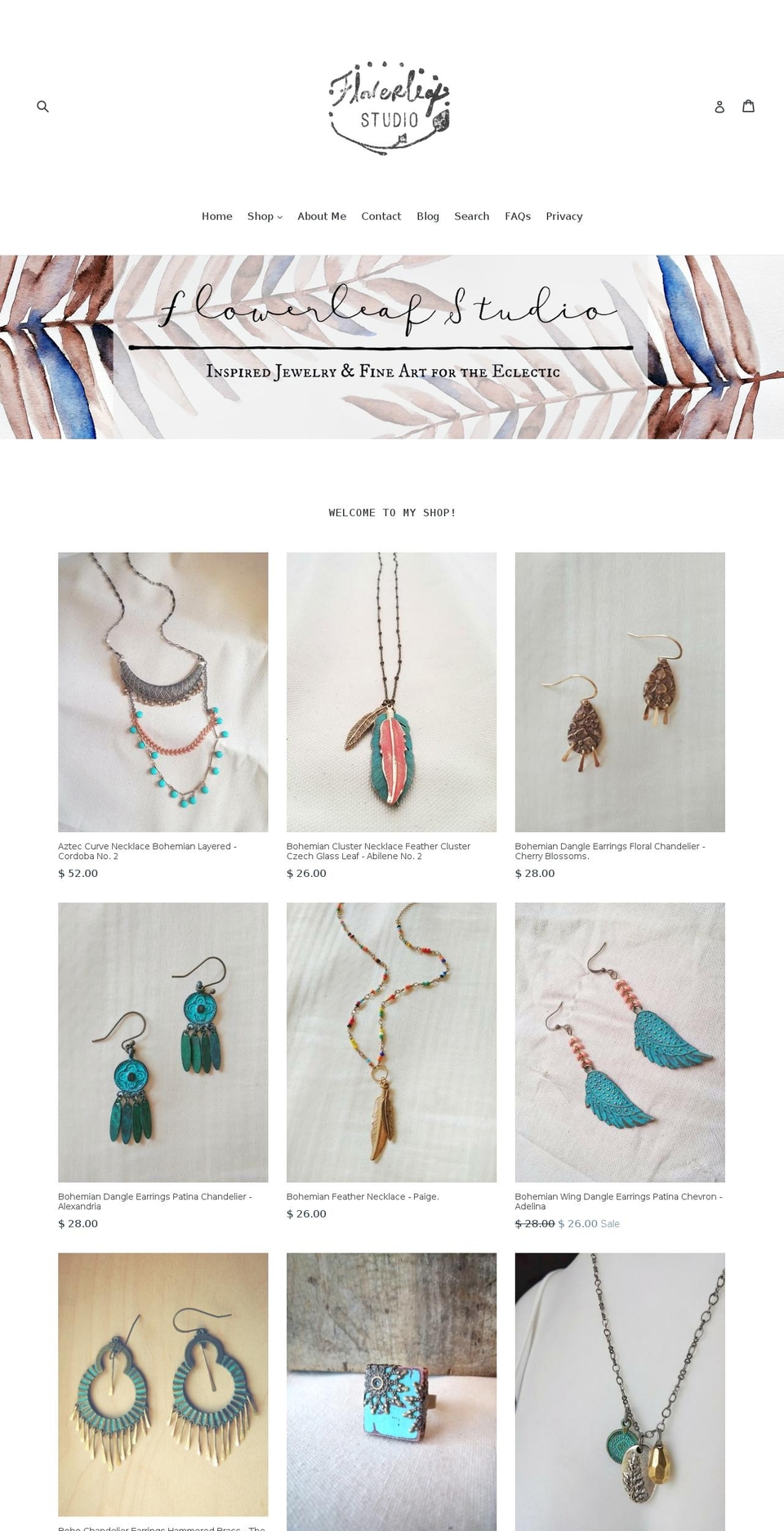 flowerleafstudio.com shopify website screenshot