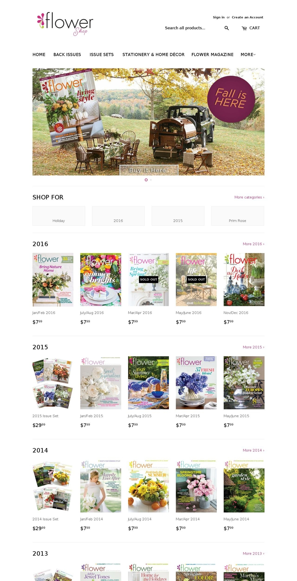 flowermagshop.com shopify website screenshot