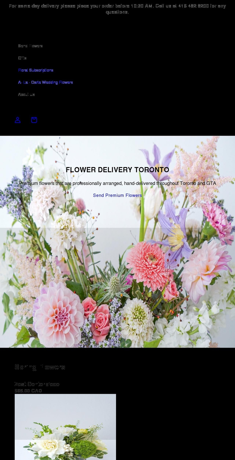 flowernook.ca shopify website screenshot