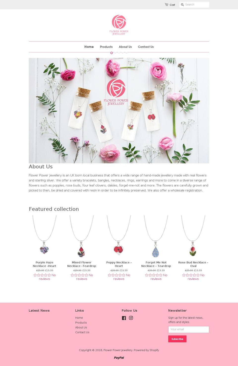 flowerpowerjewellery.com — Shopify storefront screenshot