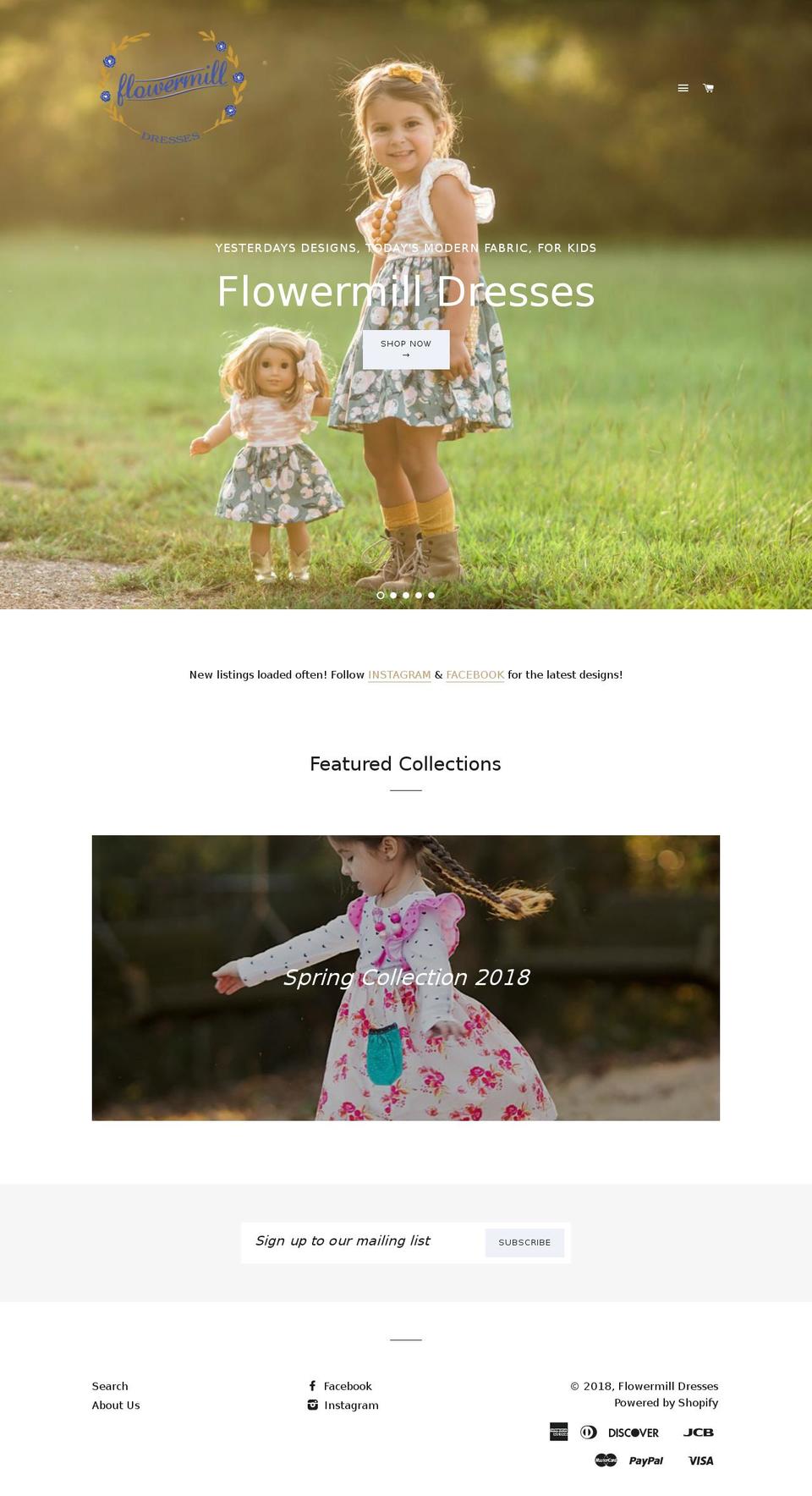 flowersackdresses.com — Shopify storefront screenshot