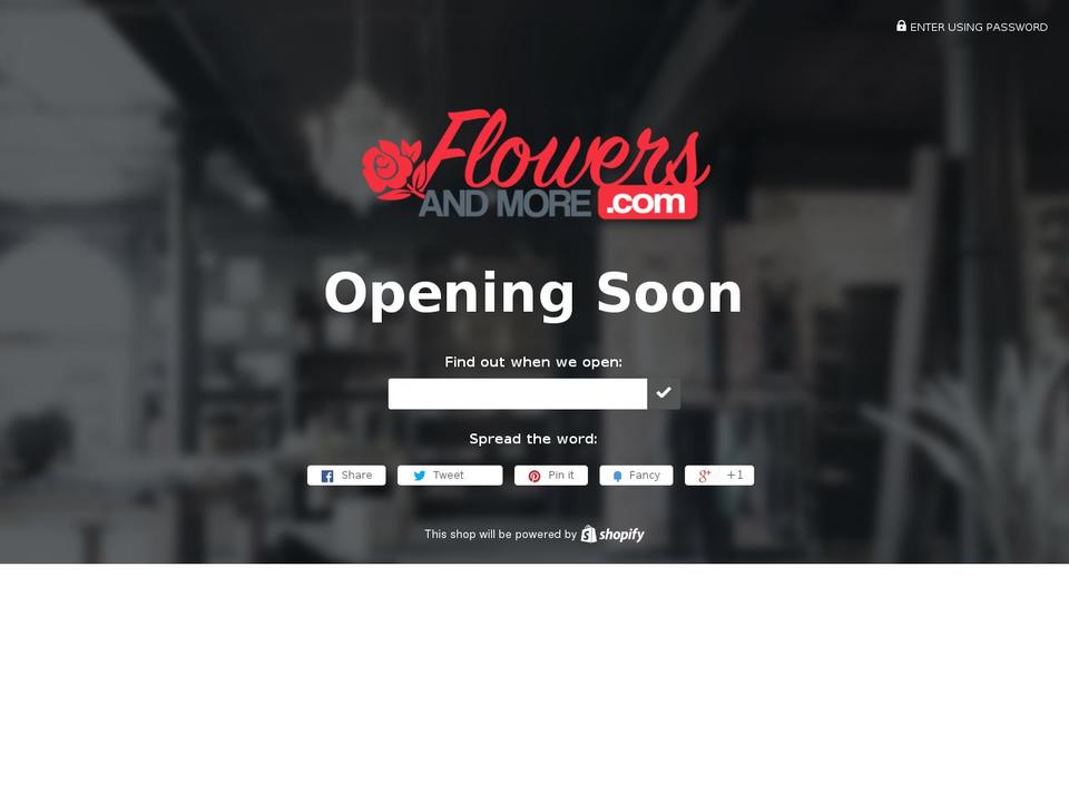 flowersandmore.com shopify website screenshot