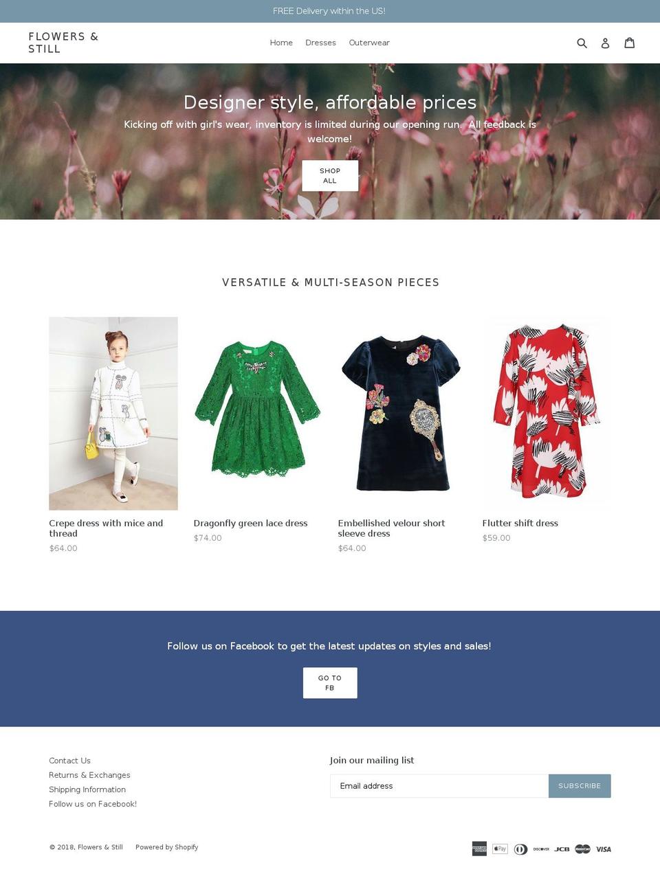 flowersandstill.com — Shopify storefront screenshot