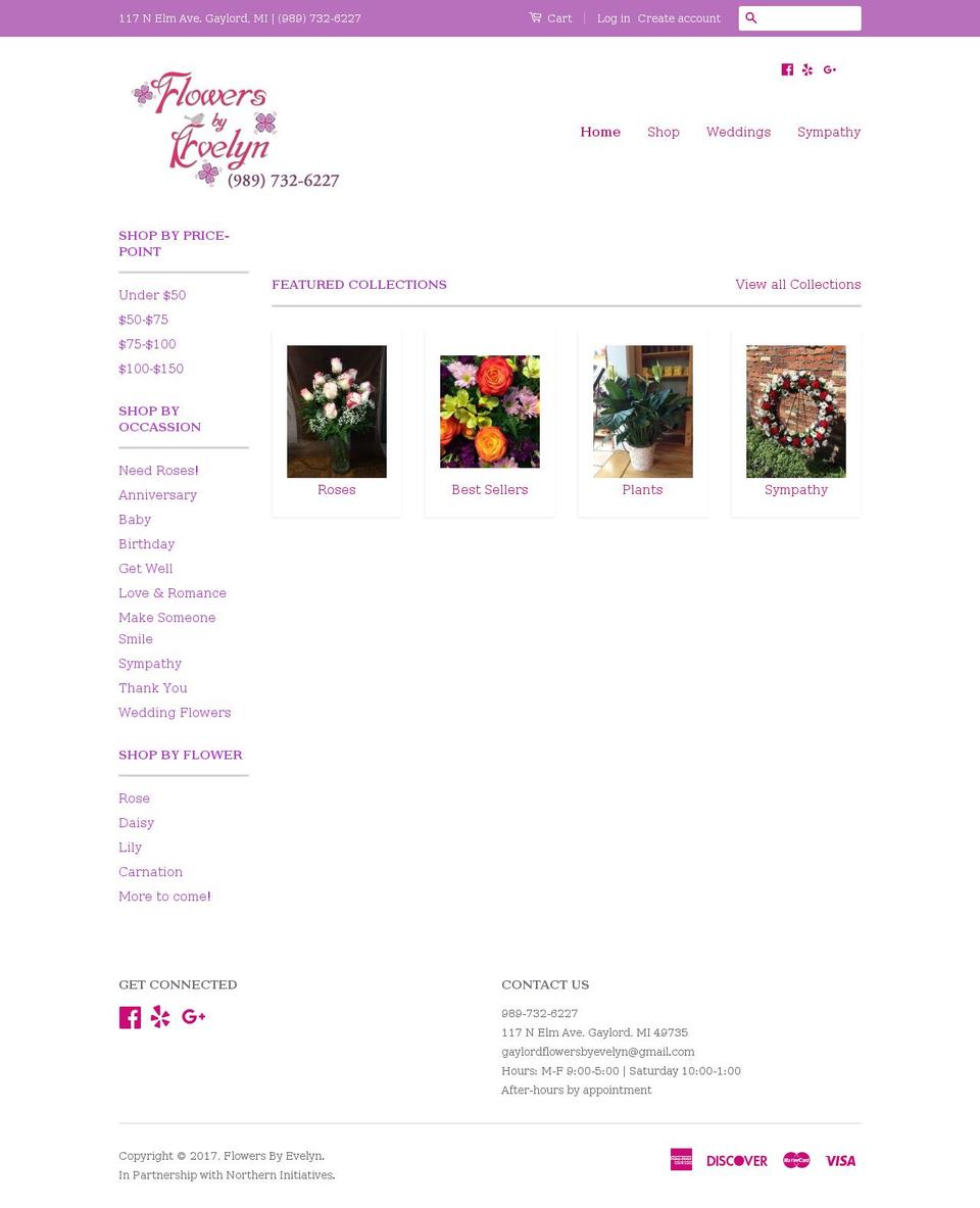 flowersbyevelyn.co shopify website screenshot