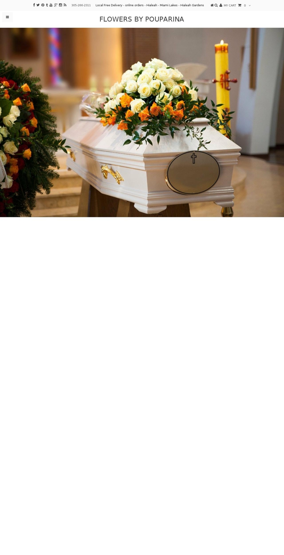 flowersbypouparinahialeah.com — Shopify storefront screenshot