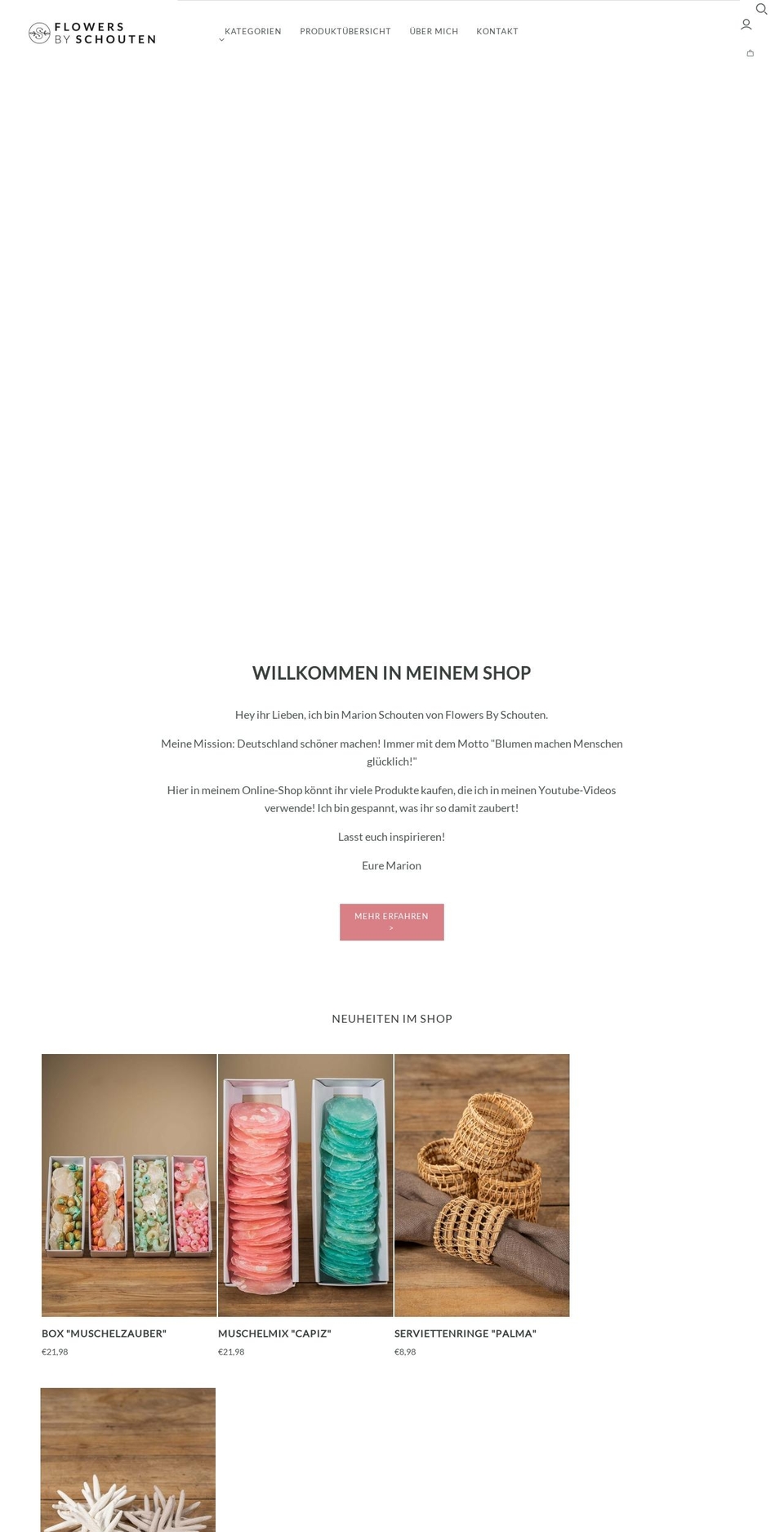 flowersbyschouten.com shopify website screenshot