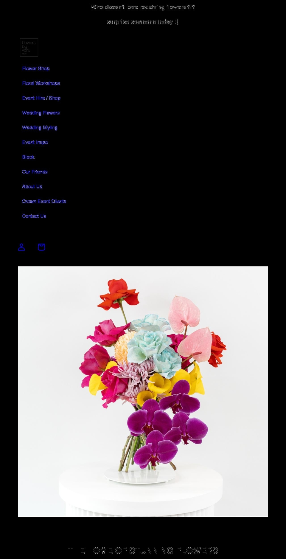 flowersbyvaru.com.au shopify website screenshot
