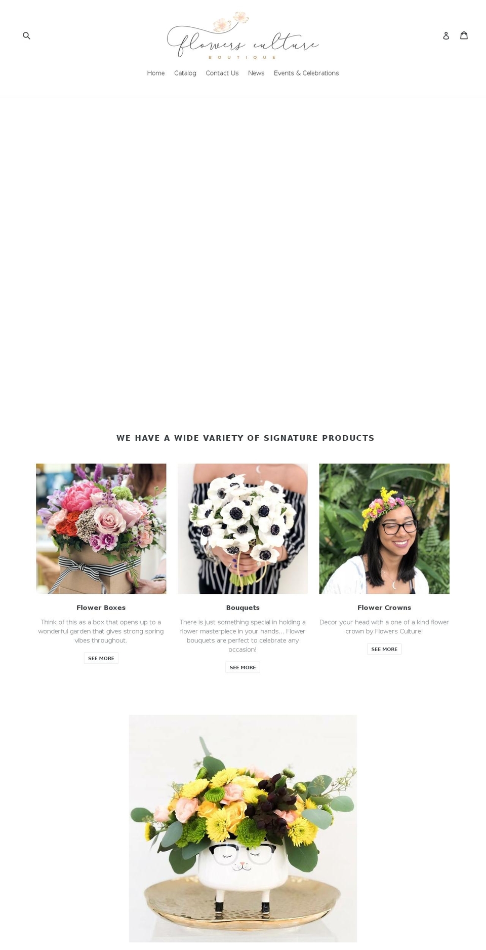 flowersculture.com — Shopify storefront screenshot