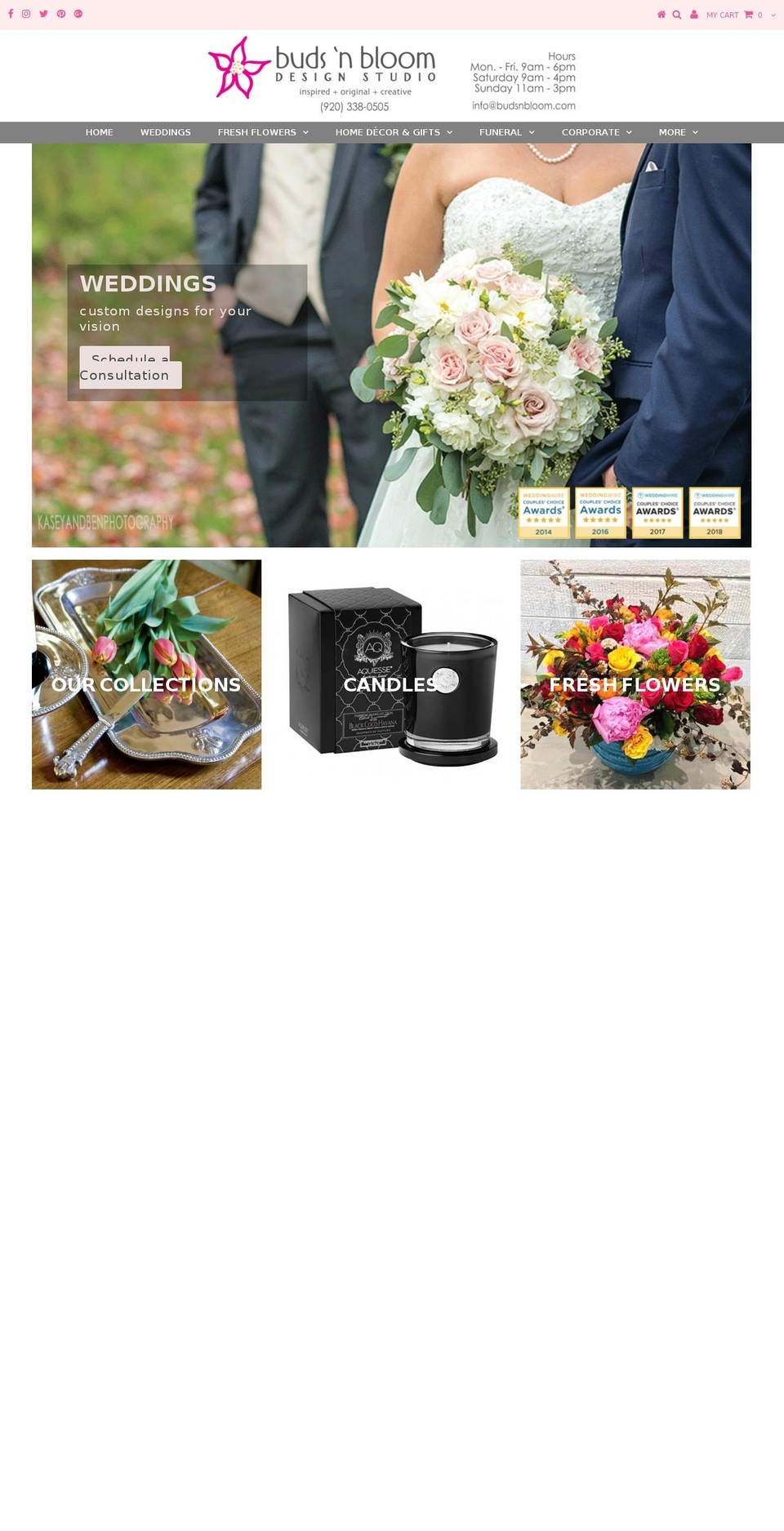 flowersgreenbay.org shopify website screenshot