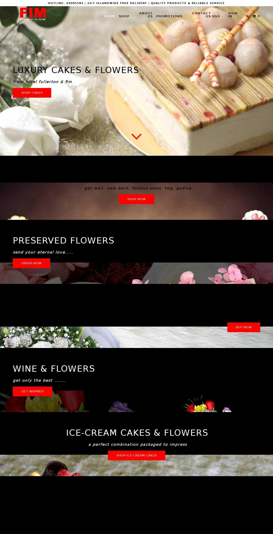 November Shopify theme site example flowersinmind.com