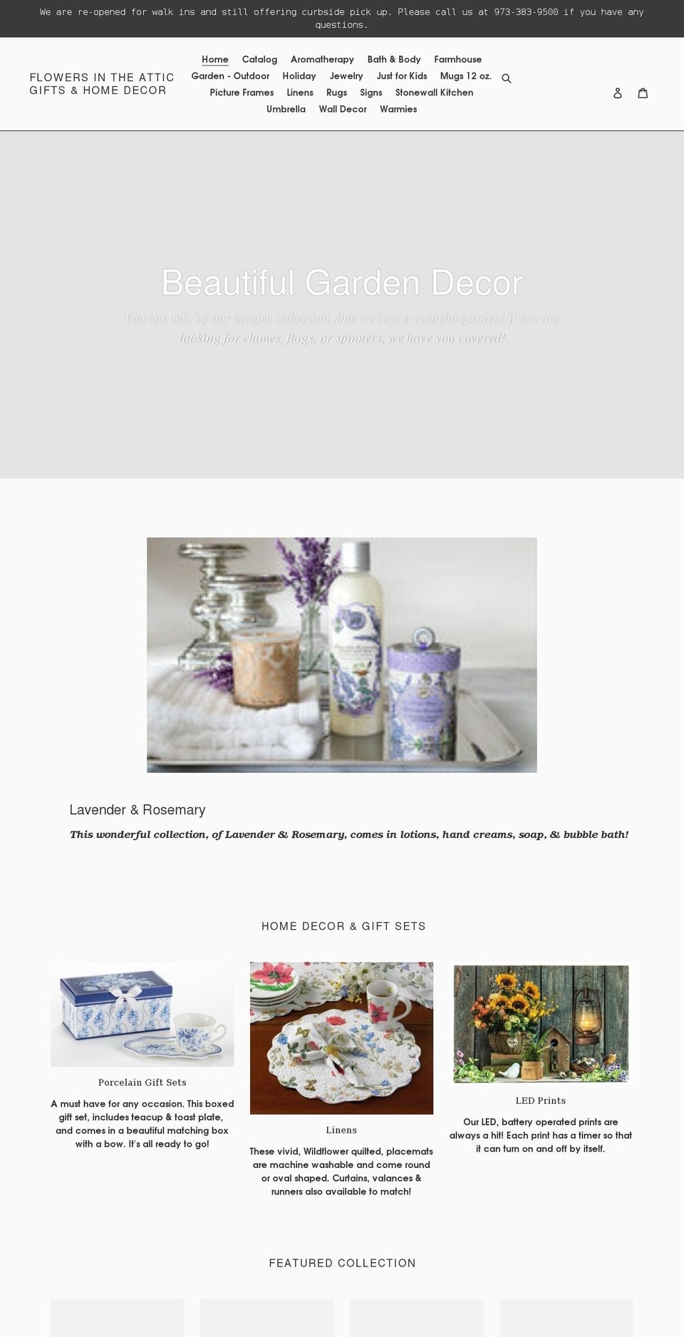 flowersintheatticgifts.com shopify website screenshot