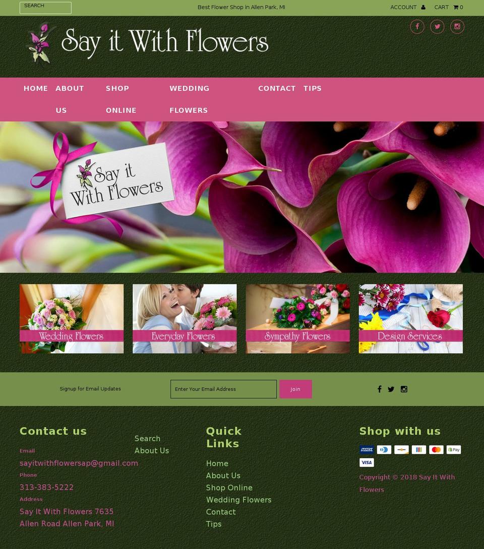 flowerslincolnpark.com — Shopify storefront screenshot