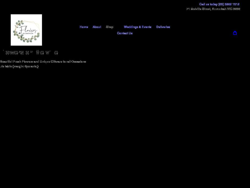 flowersonmelville.com.au shopify website screenshot