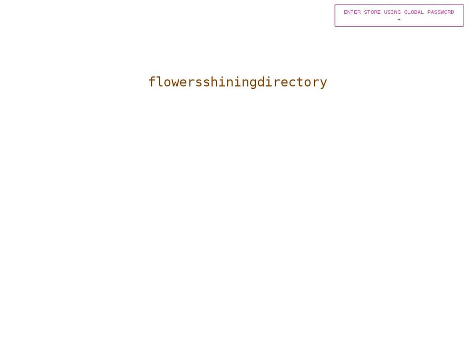flowersshiningdirectory.com shopify website screenshot