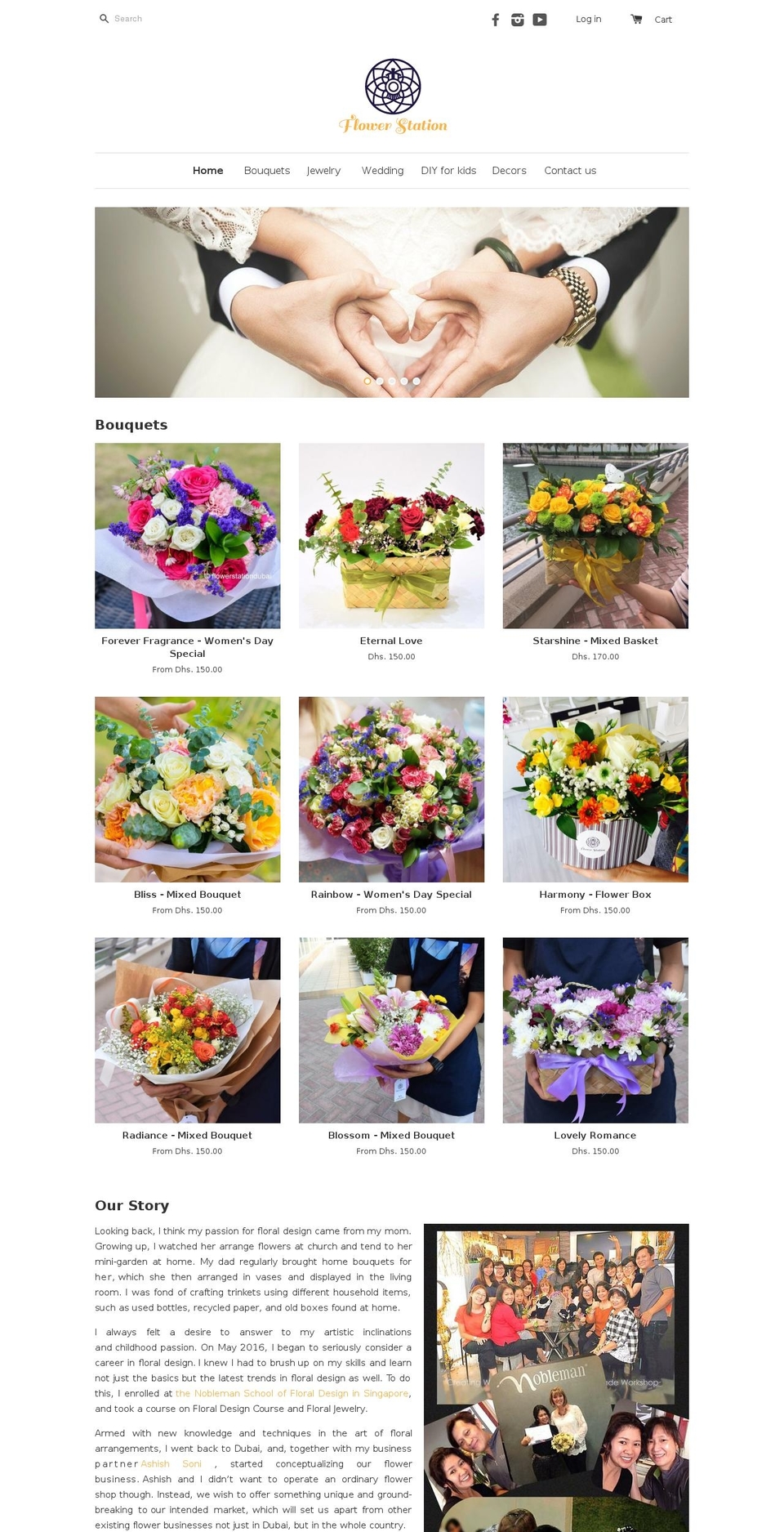 flowerstationdubai.com shopify website screenshot