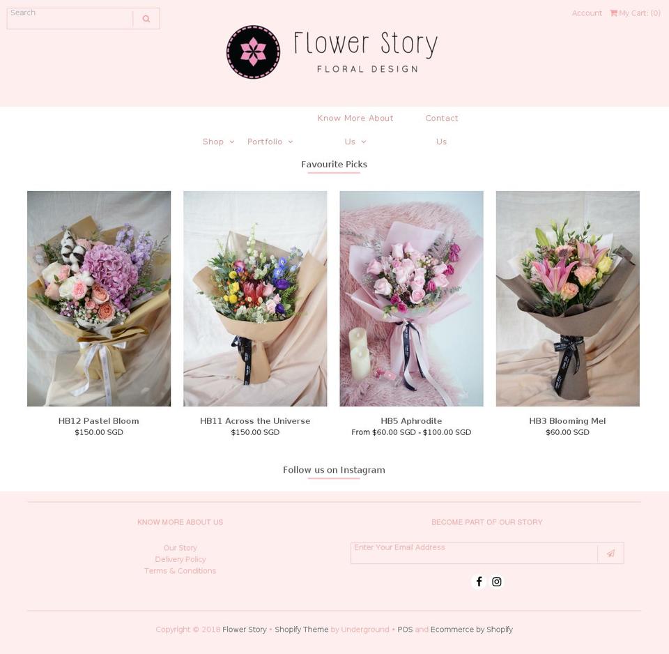 flowerstory.com.sg shopify website screenshot