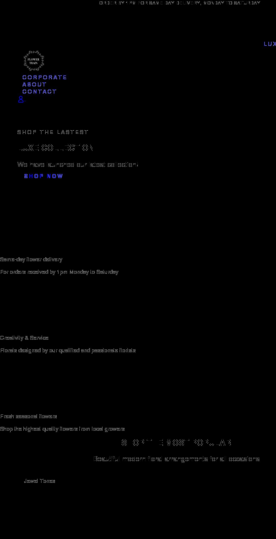 flowertrain.com.au shopify website screenshot