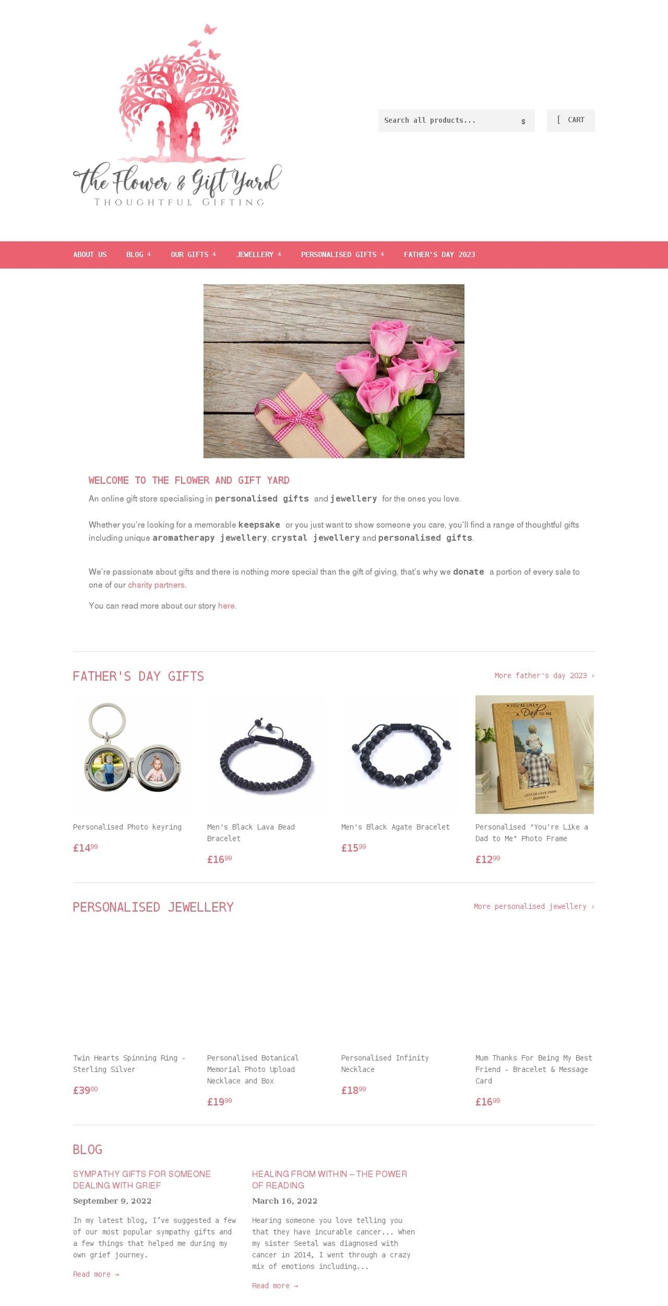 floweryard.co.uk shopify website screenshot