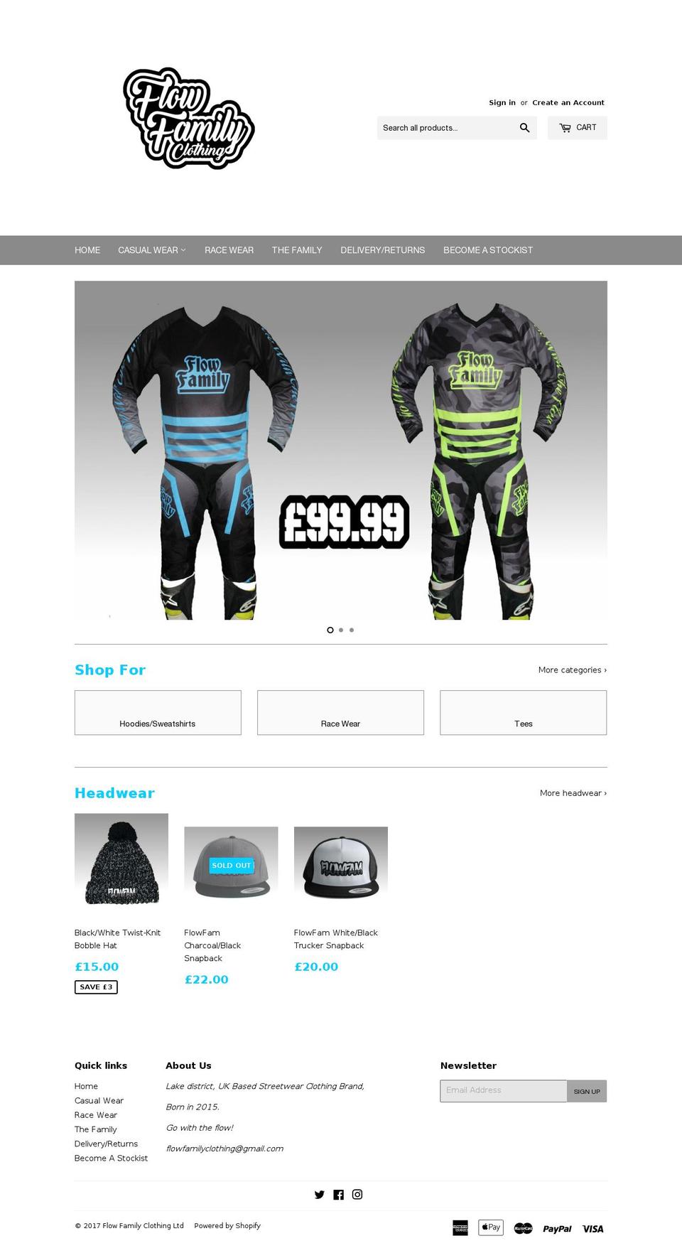 flowfamilyclothing.com shopify website screenshot