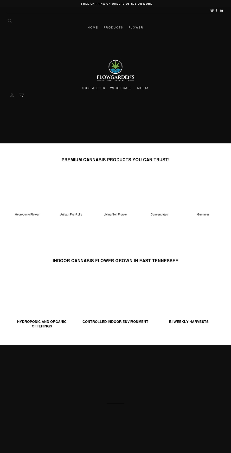 flowgardens.com shopify website screenshot