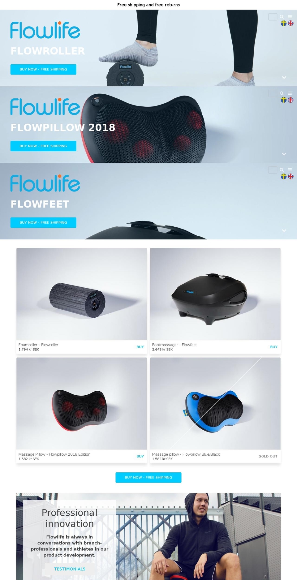 flowlifesweden.com — Shopify storefront screenshot