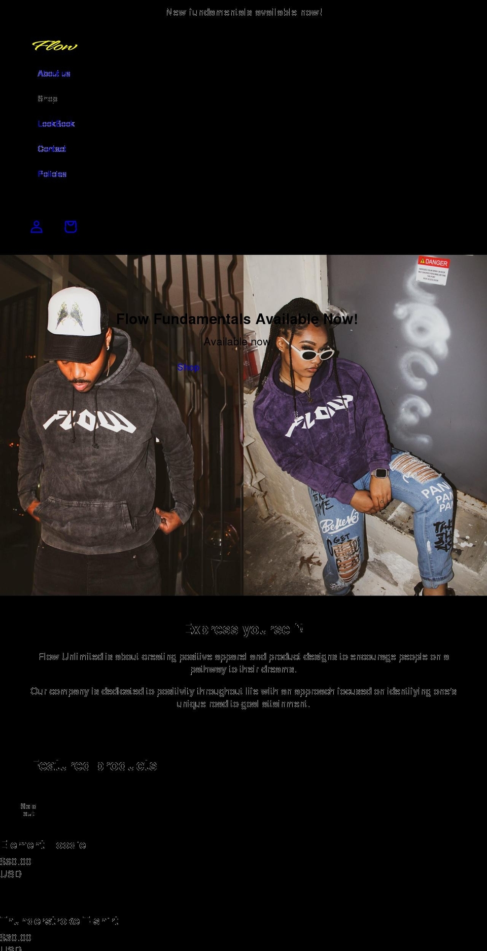 flowunlimited.com shopify website screenshot