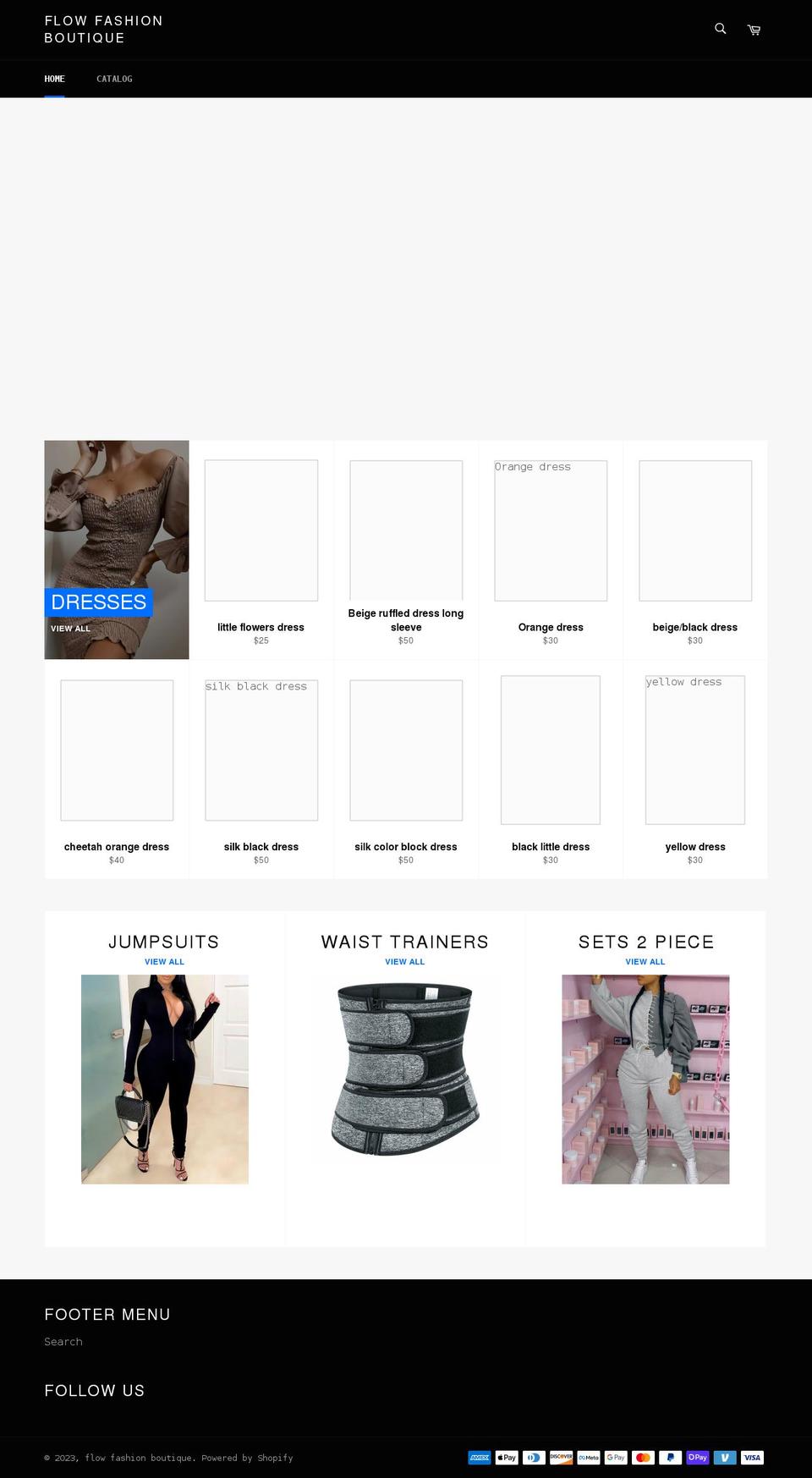 flowwfashionboutique.com shopify website screenshot