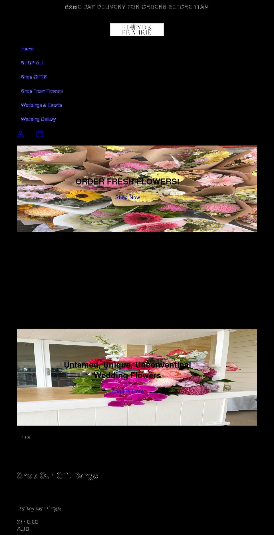floydandfrankie.com shopify website screenshot