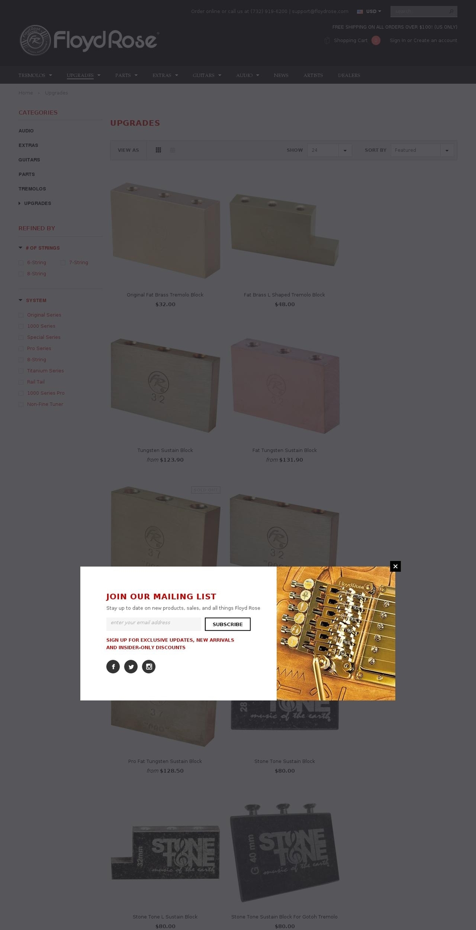 floydroseupgrades.com — Shopify storefront screenshot