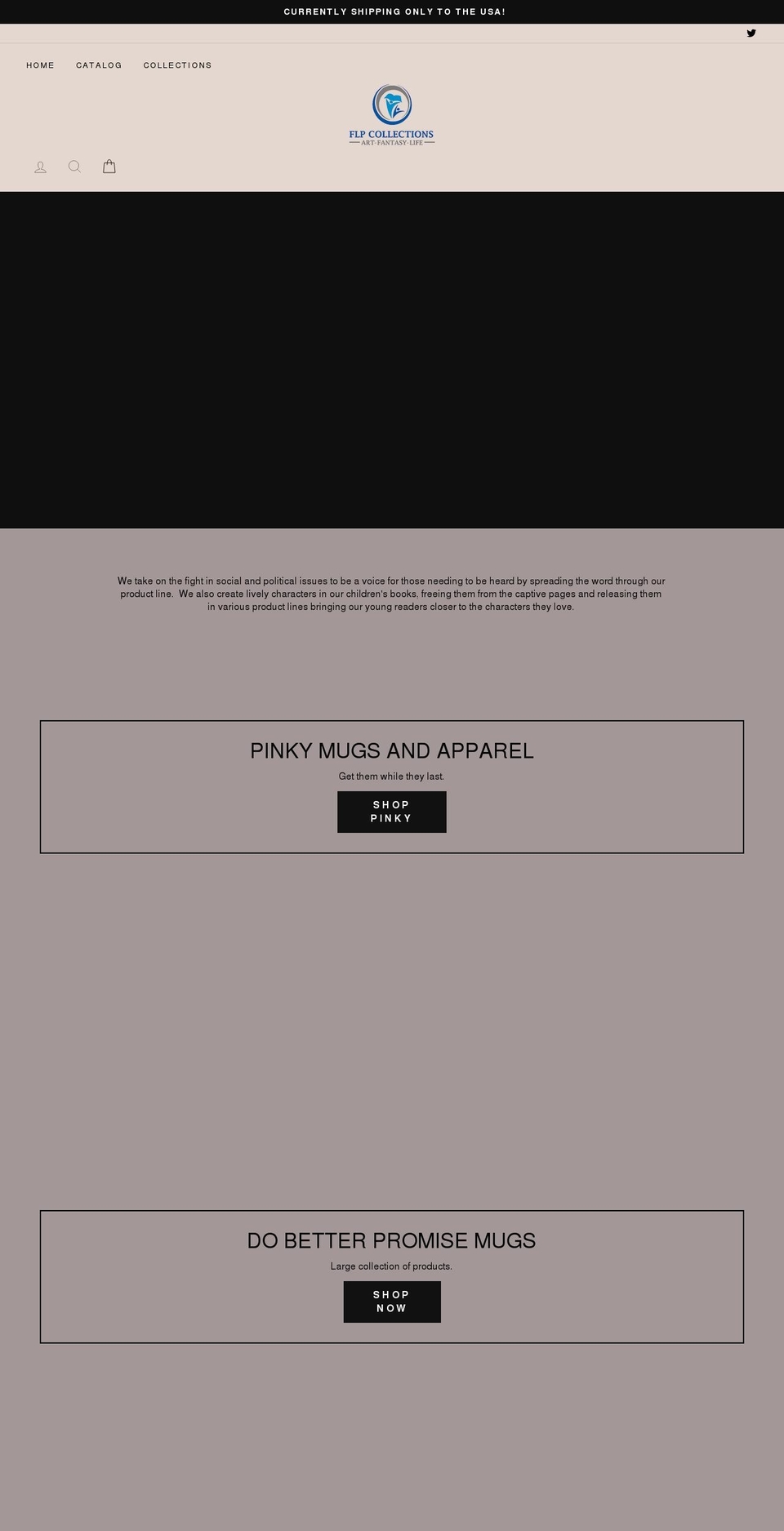 flpcollections.com shopify website screenshot