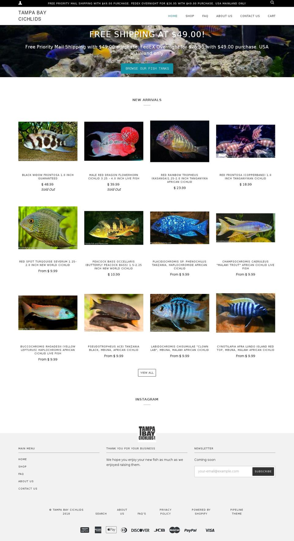 Copy of Pipeline Shopify theme site example fltropfish.com